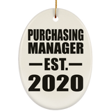 Purchasing Manager Established EST. 2020 - Oval Ornament