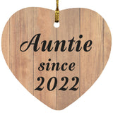 Auntie Since 2022 - Heart Ornament C