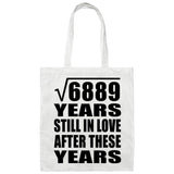 83rd Anniversary Square Root of 6889 Years Still In Love - Tote Bag White