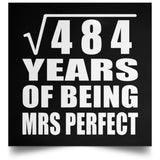 22nd Anniversary Square Root of 484 Years of Mrs Perfect - Poster Square