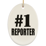 Number One #1 Reporter - Oval Ornament