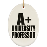 A+ University Professor - Oval Ornament