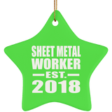 Sheet Metal Worker Established EST. 2018 - Star Ornament