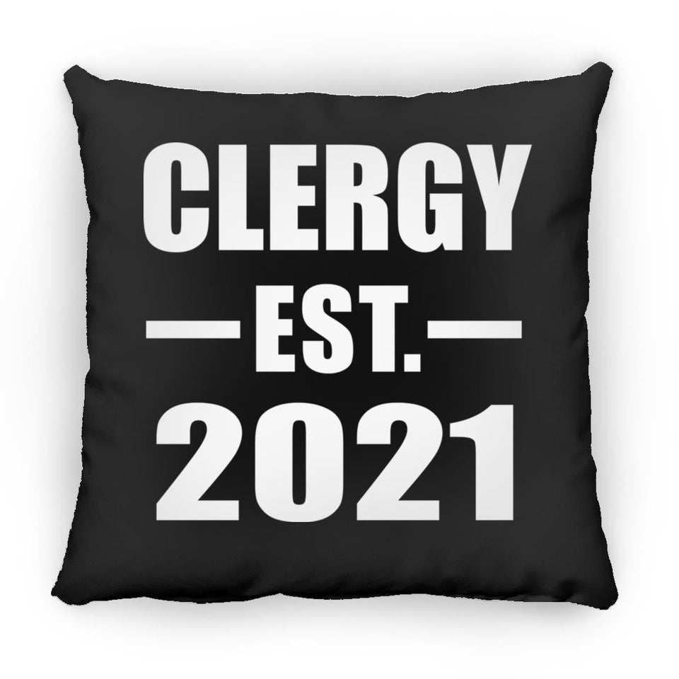 Clergy Established EST. 2021 - Throw Pillow Black