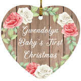 Gwendolyn Baby's First Christmas - Heart Ornament B