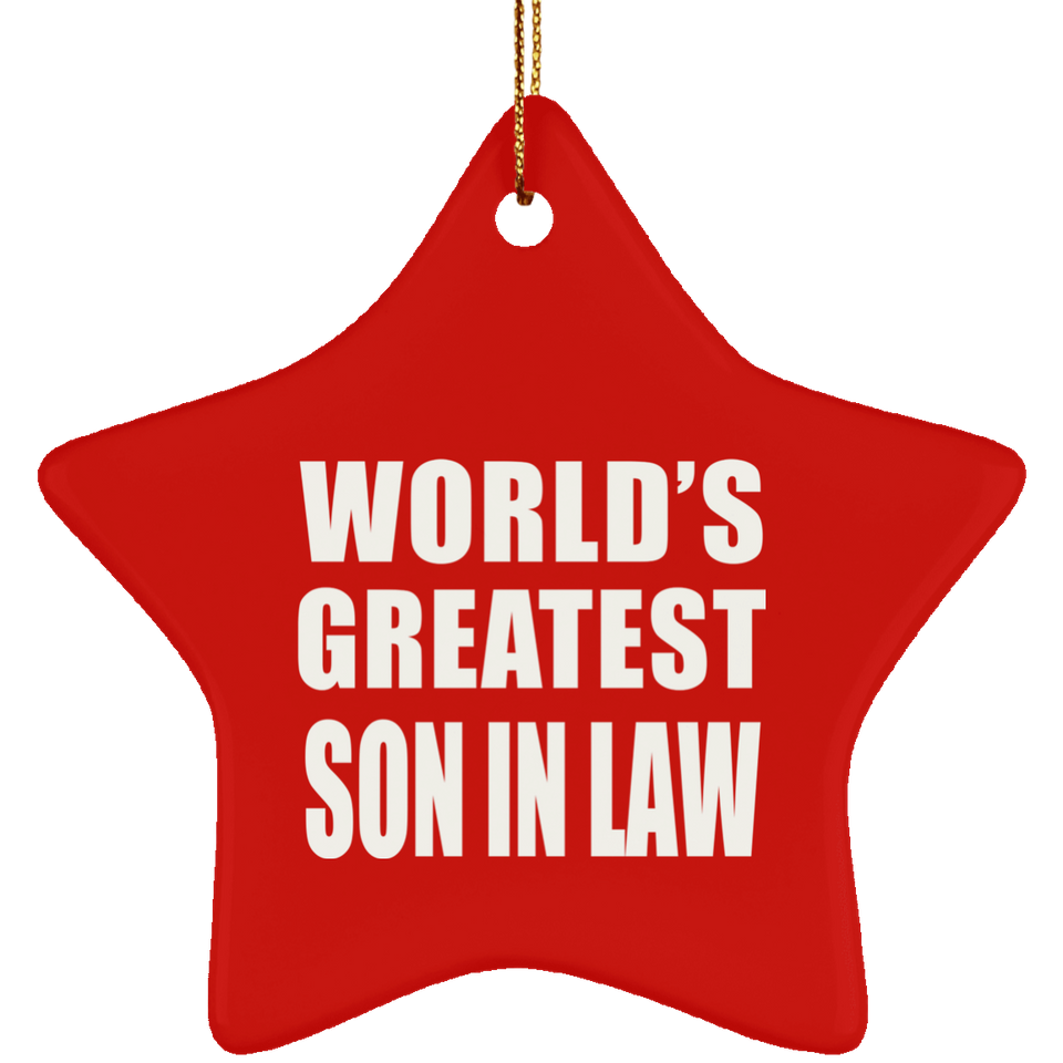 World's Greatest Son In Law - Star Ornament