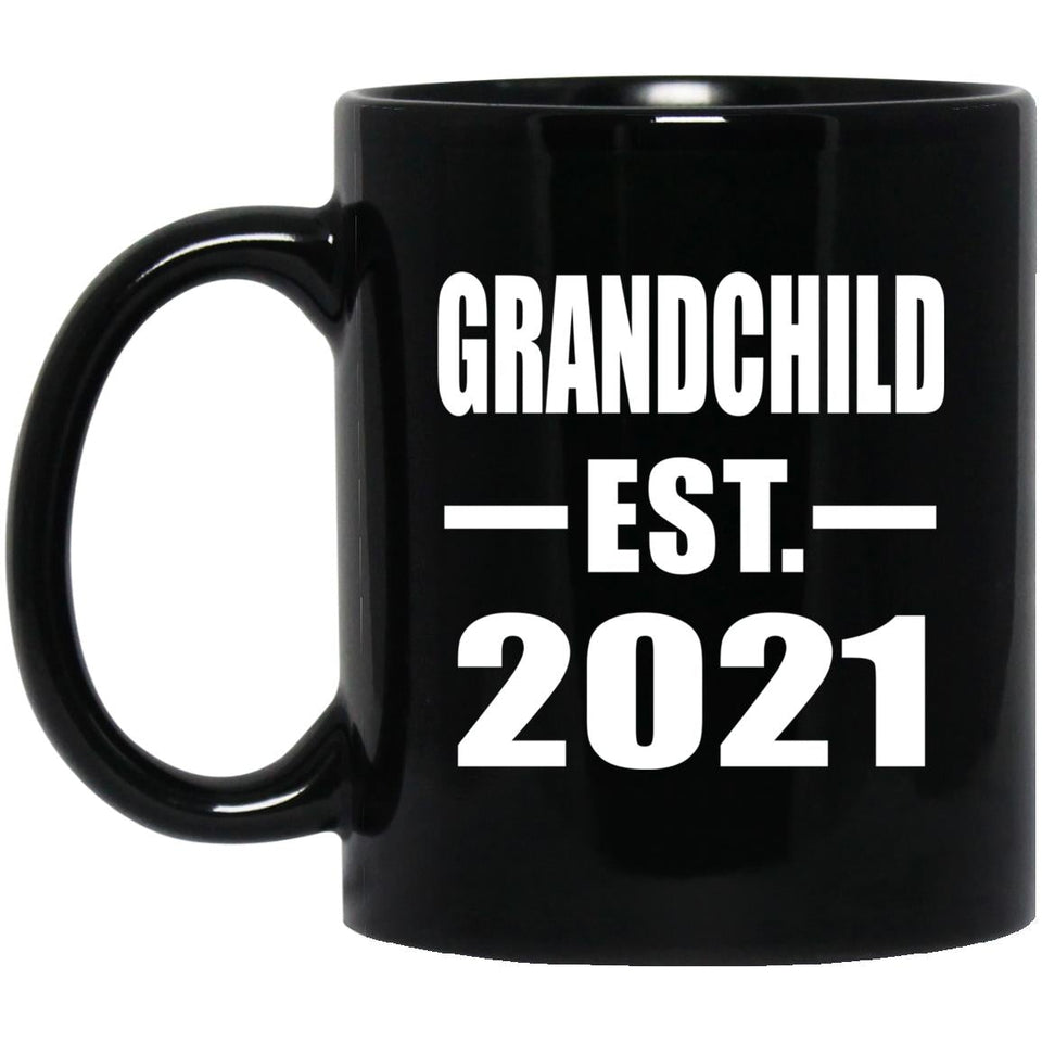 Grandchild Established EST. 2021 - 11oz Coffee Mug Black