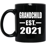 Grandchild Established EST. 2021 - 11oz Coffee Mug Black