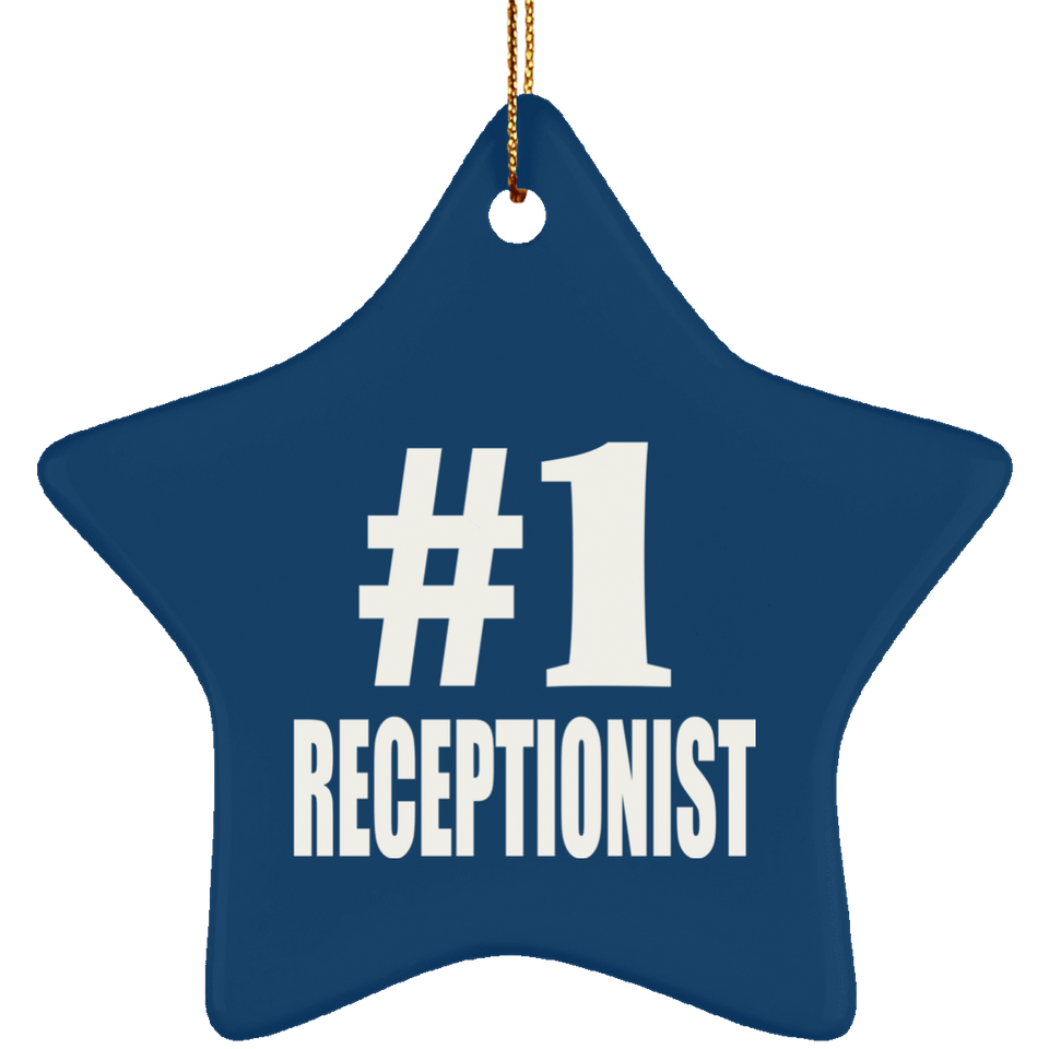 Number One #1 Receptionist - Star Ornament