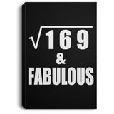 13th Birthday Square Root of 169 & Fabulous - Canvas Portrait