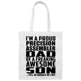 Proud Precision Assembler Dad Of Awesome Son - Tote Bag White