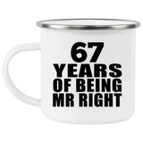 67th Anniversary 67 Years Of Being Mr Right - 12oz Camping Mug