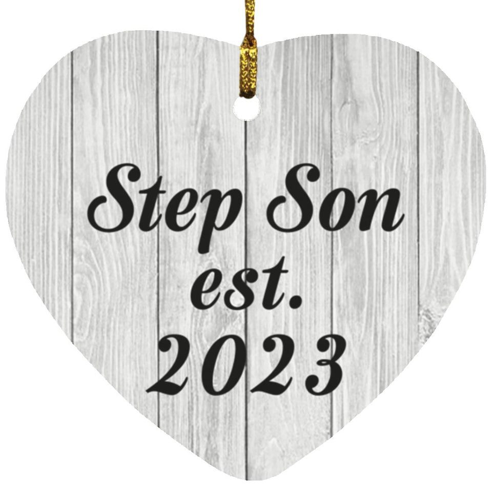 Step Son Established Est. 2023 - Heart Ornament F