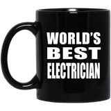 World's Best Electrician - 11 Oz Coffee Mug Black