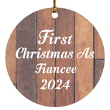 First Christmas As Fiancee 2024 - Circle Ornament E