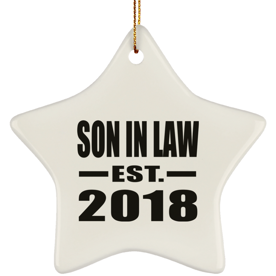 Son In Law Established EST. 2018 - Star Ornament