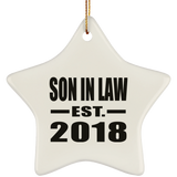 Son In Law Established EST. 2018 - Star Ornament