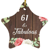 61st Birthday 61 & Fabulous - Star Ornament A