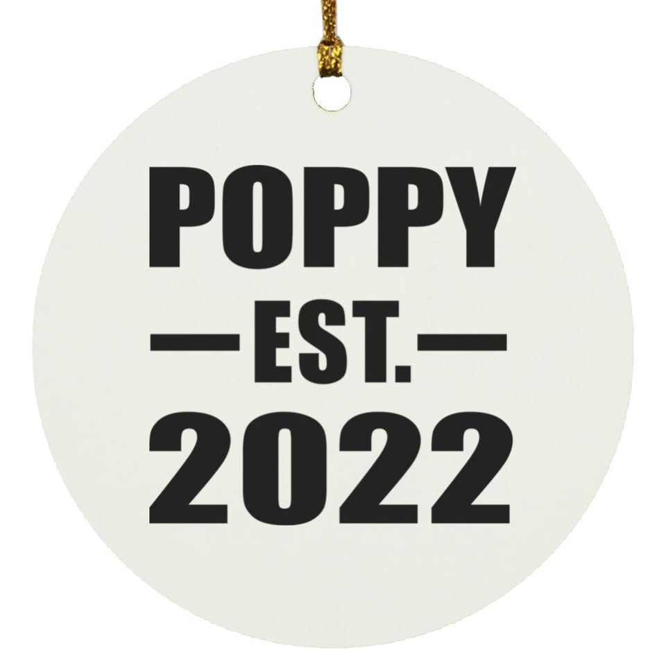 Poppy Established EST. 2022 - Circle Ornament