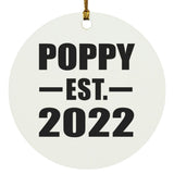 Poppy Established EST. 2022 - Circle Ornament