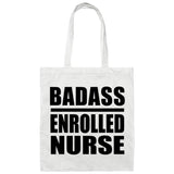 Badass Enrolled Nurse - Tote Bag White