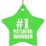Number One #1 Pest Control Worker - Star Ornament