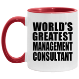 World's Greatest Management Consultant - 11oz Accent Mug Red