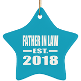 Father In Law Established EST. 2018 - Star Ornament