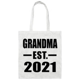 Grandma Established EST. 2021 - Tote Bag White