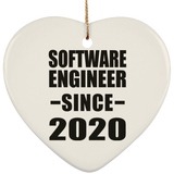 Software Engineer Since 2020 - Heart Ornament