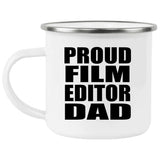 Proud Film Editor Dad - 12oz Camping Mug
