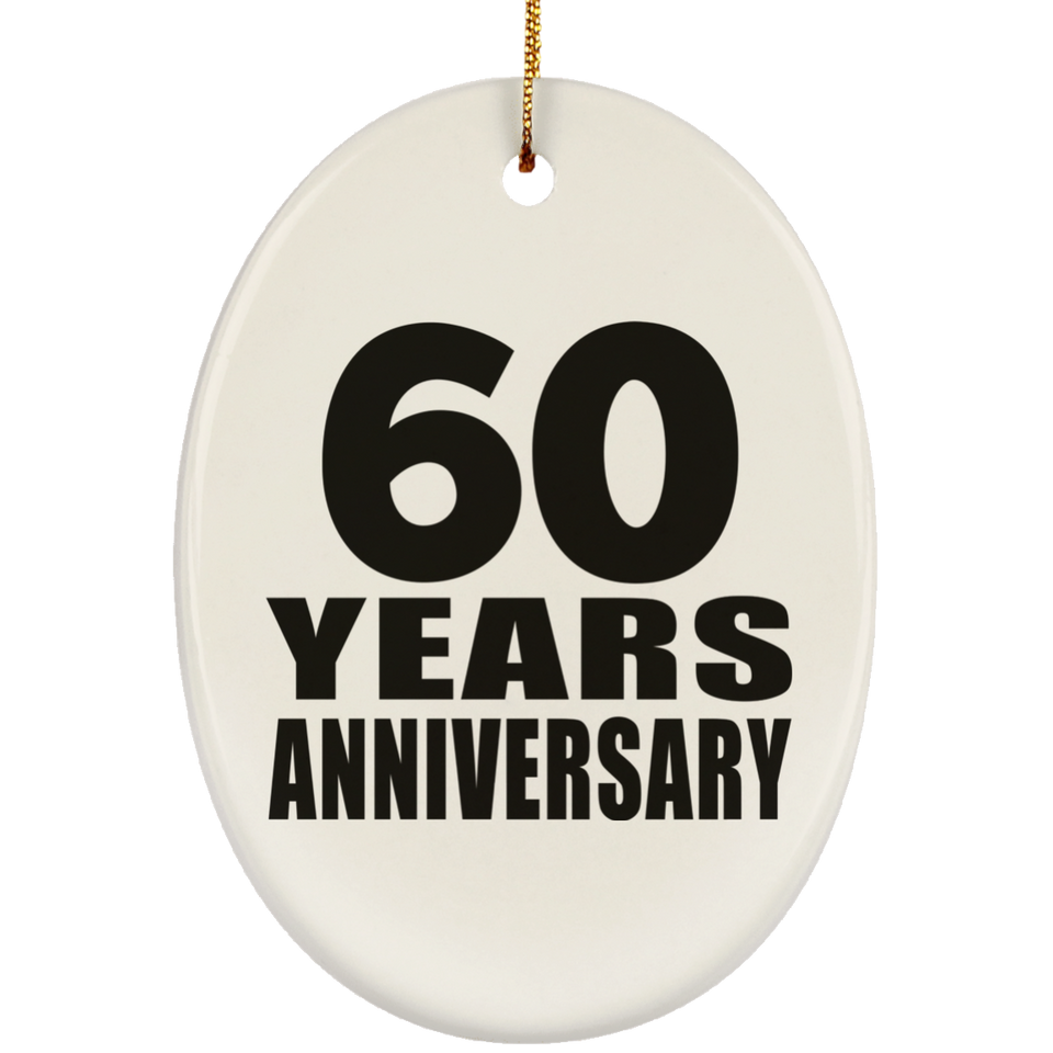 60th Anniversary 60 Years - Oval Ornament