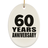 60th Anniversary 60 Years - Oval Ornament