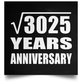 55th Anniversary Square Root of 3025 Years Anniversary - Poster Square