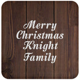 Merry Christmas Knight Family - Drink Coaster D
