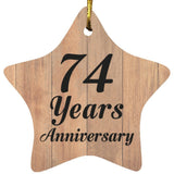 74th Anniversary 74 Years Anniversary - Star Ornament C
