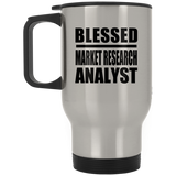 Blessed Market Research Analyst - Silver Travel Mug