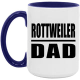 Rottweiler Dad - 15oz Accent Mug Purple