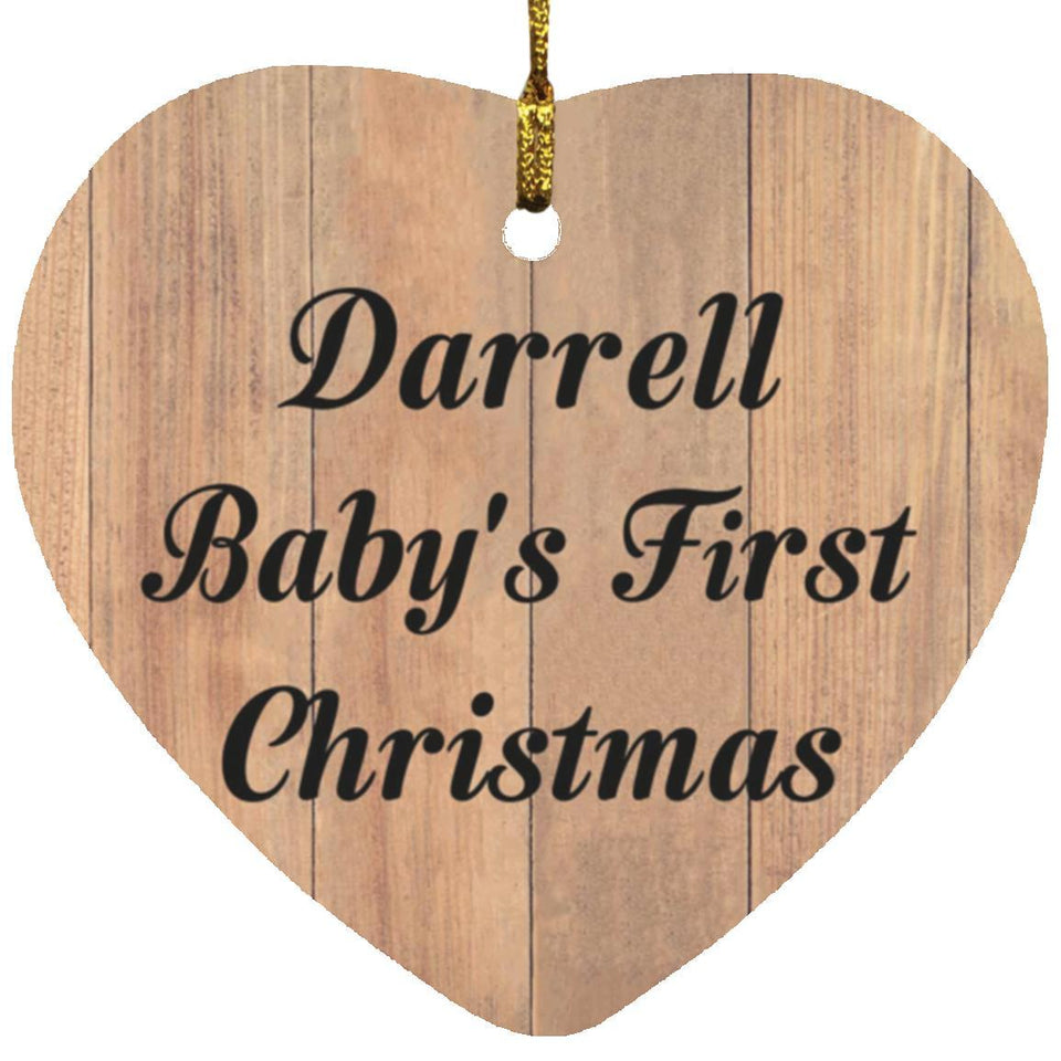 Darrell Baby's First Christmas - Heart Ornament C