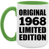 56th Birthday Original 1968 Limited Edition - 15oz Accent Mug Green