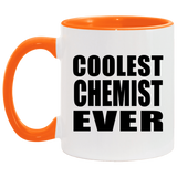 Coolest Chemist Ever - 11oz Accent Mug Orange