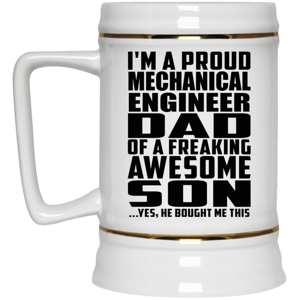 Proud Mechanical Engineer Dad Of Awesome Son - Beer Stein