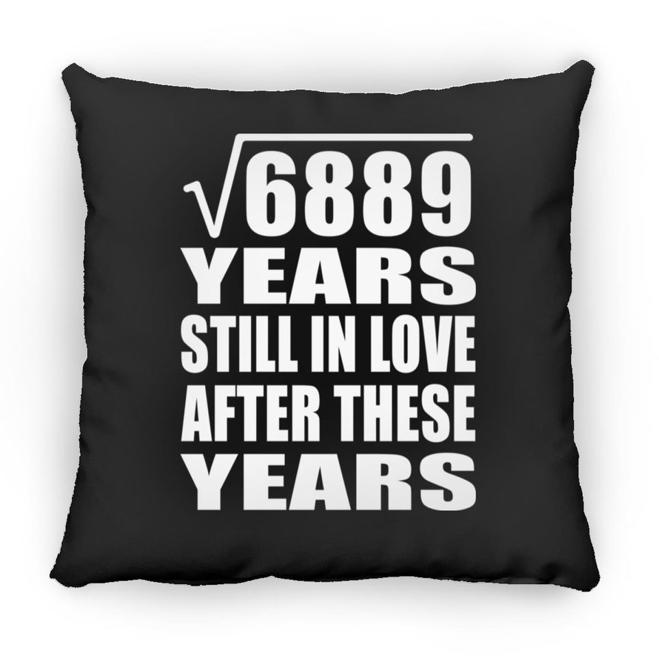 83rd Anniversary Square Root of 6889 Years Still In Love - Throw Pillow Black