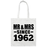 62nd Anniversary Mr & Mrs Since 1962 - Tote Bag White