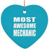 Most Awesome Mechanic - Heart Ornament