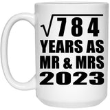 28th Anniversary Square Root of 784 Years As Mr & Mrs 2023 - 15oz Coffee Mug