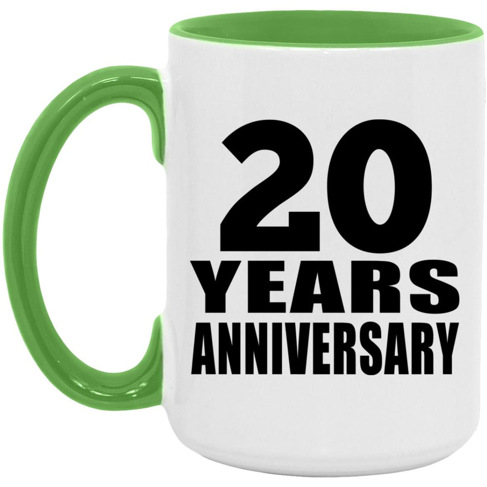20th Anniversary 20 Years Anniversary - 15oz Accent Mug Green