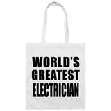 World's Greatest Electrician - Tote Bag White