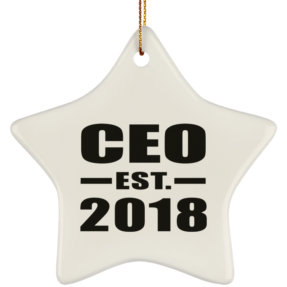 CEO Established EST. 2018 - Star Ornament