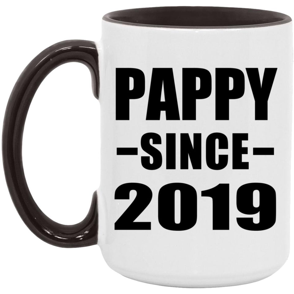 Pappy Since 2019 - 15oz Accent Mug Black